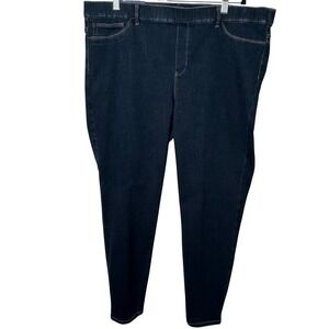 J Jill Ankle Jeggings Women 2X Blue Starlight Wash Pull On Stretch Denim